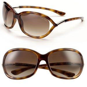 Tom Ford 'Jennifer' Oval Oversize Sunglasses